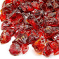 TWINKLING High Luster Fire Glass Gravel Stone,Broken Glass,Fire Pit Glass,Crushed Glass for Fireplace Pit Aquarium Garden Decoration,1-3cm,2-Pound Jar (Red)