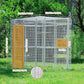 Large Bird Cage for Parakeets Outdoor Bird Aviary Parrot Cage with Perch, Walk-in Heavy Duty Birdcage for Macaws Canaries Parrots Budgie Lovebirds, White