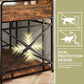 Dog Crate Furniture, 48" Heavy Duty Wooden Dog Crate End Table, XL Dog Kennel Furniture Large Breed, Decorative Dog Kennel Indoor with 3 Drawers & Steel Tubes 48" L x28 W x38 H (Rustic Brown)