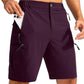 Pudolla Men's Hiking Cargo Shorts 9" Lightweight Outdoor Work Shorts for Men Travel Golf Camping Casual with 5 Zipper Pockets