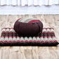 Leewadee Meditation Cushion Set – 1 Round Zafu Meditation Pillow and 1 Square Roll-Up Zabuton Meditation Mat, Pillows Bundle Filled with Kapok