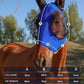 Horse Fly Mask with Ears, UV Protection Mask for Horses, Elasticity Mask with Big Mesh Eye Covers, Snug Fitting Comfortable Breathable Lightweight Royal Blue Full Size