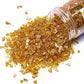 TWINKLING High Luster Fire Glass Gravel Stone Glitter,Broken Glass,Fire Gems Chips,Crushed Glass for Fire Pit Crafts Resin Art Aquarium Garden Decoration,3-6mm,1-Pound Jar (Light Amber)