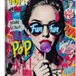 Fashion Women Wall Art Glam Modern Artwork for Girls Banksy Street Graffiti Pop Art Canvas Pictures Painting Print Framed Decorations Gifts for Bedroom Living Room Office 16"x24"