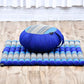 Leewadee Meditation Cushion Set – 1 Round Zafu Meditation Pillow and 1 Square Roll-Up Zabuton Meditation Mat, Pillows Bundle Filled with Kapok