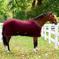 HORZE Kiel Adjustable Horse Halter with Fleece Padding - Dark Red - Warmblood