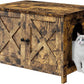 JY QAQA Cat Litter Box Enclosure,Litter Box Furniture Hidden with Barn Door,Wooden Cat Washroom Furniture,Cat House,Fit Most of Litter Box,Brown