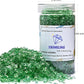 TWINKLING High Luster Crushed Glass Glitter, Broken Glass, Fire Glass Gems Chips for Fire Pit, DIY Resin Art, Epoxy Crafts, Geode Painting, Aquarium Decoration, 6-9mm(370g/13oz.) (Light Green)