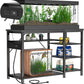 30-40 Gallon Aquarium Stand: Heavy Duty With Power Outlets and Cabinet for Tank Accessories Storage - Metal Frame, 1000LBS Capacity, Suitable for Fish & Reptile Terrariums