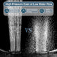BRIGHT SHOWERS High Pressure Shower Head with Handheld, 9 Spray Settings Showerhead Built in Power Wash to Clean Tub and Pets, Extra Long 69" Hose, Adjustable Bracket, Oil-Rubbed Bronze