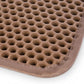 Small Cat Litter Trapper by iPrimio - Litter Mat, EZ Clean Cat Mat, Litter Box Mat Water Proof Layer and Puppy Pad Option. Patented (23"x21" Brown)