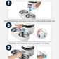 PETLIBRO Pet Food Splitter with Stainless Steel Bowls, Automatic Cat Feeder Bowls for Two Cats or Dogs, Suitable for PETLIBRO Automatic Cat Feeder PLAF005, PLAF006, PLAF103, PLAF203, White
