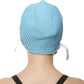 Beemo Swim Cap Women Chin Strap Bubble Crepe Latex Long Short Hair Swimming Caps