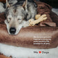 Jax & Bones Dog Napper - Machine Washable Shag Bed for Dogs - Extra Heavy Duty Bolstered Sides - Large White Dog Mat | 40 x 32 Inches