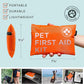 Dog First Aid Kit - Pet Emergency Kit - Water Resistant High Visibility Reflective First Aid Pouch Dog Camping Essentials for Hiking, Backpacking, Sports, Hunting