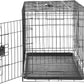 Amazon Basics Durable, Foldable, Collapsible, Portable Metal Wire Dog Crate with Tray, Single Door with Divider Panel, Easy to Assemble & Clean, 36 x 23 x 25 in, Black