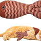 Interesting Catnip Toys Fish, 1 Pack Large Cat Toys, Soft Indoor Cat Kicker Toys, Durable and Highly Interactive Catnip Toys（Red Fish）