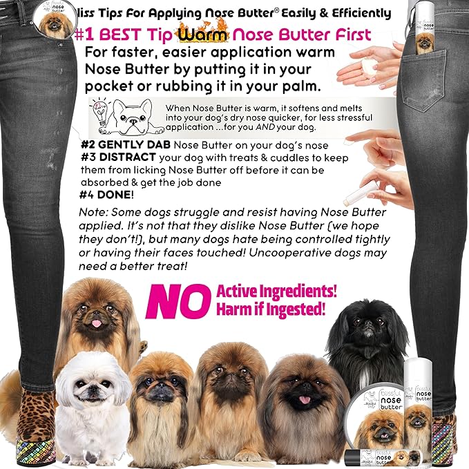 The Blissful Dog Pekingese Unscented Nose Butter - Dog Nose Butter, 1 Ounce