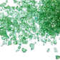 TWINKLING High Luster Fire Glass Gravel Stone Glitter,Broken Glass,Fire Gems Chips,Crushed Glass for Fire Pit Crafts Resin Art Aquarium Garden Decoration,3-6mm,1-Pound Jar (Light Green)