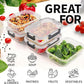 Zulay Kitchen 5 Pack Glass Meal Prep Containers with Lids - Airtight, Premium Borosilicate Glass Food Storage Containers - Microwave, Freezer & Oven Safe, BPA Free - Gray