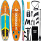 11' Inflatable Stand Up Paddle Board – Extra Wide SUP for Adults & Kids of All Skill Levels, Stable Paddleboard with Pump, Fins, Backpack, Accessories & Waterproof Phone Pouch