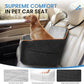 Dog Car Seat for Medium Dogs - Pet Car Seat with 2 Safety Straps & Waterproof Padding, Portable Pet Carrier for Cars, Trucks & SUVs, Comfortable Booster Bed for Pets Up to 55lbs (Black/Grey)