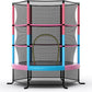 GYMAX Toddler Trampoline, 55” Trampoline for Kids with Bottom-to-Top All-Round Enclosure Net & Seamless Jumping Mat, ASTM Approved Easy Assembly Kids Mini Trampolines Indoor/Outdoor