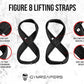 Gymreapers Figure 8 Lifting Straps For Deadlift, Powerlifting, Strongman, & Cross Training Strong Weightlifting Wrist Straps For Men, Women