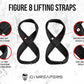 Gymreapers Figure 8 Lifting Straps For Deadlift, Powerlifting, Strongman, & Cross Training Strong Weightlifting Wrist Straps For Men, Women