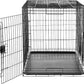 Amazon Basics Durable, Foldable Metal Wire Dog Crate with Tray, Double Door, 48 x 30 x 32.5 in, Black
