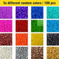zetpo Cat Nail Caps | Cat Claw Covers | with Adhesives and Applicators (M, 5X Solid Random Colors | 100 pcs)