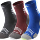 Compression Sport Running Socks: Athletic Crew Socks for Men Women Cycling Hiking Basketball Work,3 Pairs
