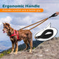 PetBonus Two Point Control Dog Leash, Works with No Pull Harnesses, No Tangle Dog Training Leashes, No Pull Padded and Reflective Walking Lead, Converts to Single Leash for Medium Large Dogs (Brown)