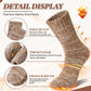 Merino Wool Boot Socks Thermal Winter Ski Thick Warm Hiking Socks for Women Men 3 Pairs