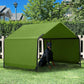 Dog Shade Shelter Outdoor 4'x4'x3' Tent for Large Medium Dogs, Outside Sun Rain Canopy Pet House for Livestock Pigs Cats with Waterproof Roof Ground Nails,Deep Green