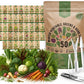 50 Winter Vegetable Garden Seeds Variety Pack - 43,450+ Non-GMO Heirloom Seeds for Outdoors & Indoor Home Gardening, Including Kohlrabi, Lettuce, Radish, Onion, Choy, Spinach, Cauliflower, Collards