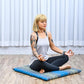 Leewadee Zabuton Seating Cushion – Square Floor Seat for Meditation Exercises, Light Yoga Mat Filled with Kapok