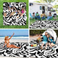 Picnic Blankets Waterproof Foldable, Extra Large 79"x79" Beach Blanket Waterproof Sandproof, 3-Layer Polyester Portable Outdoor Picnic Mat Essentials for Park, Camping Travel, Grass Lawn-Spiral Design