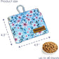Dog Treat Pouch, Small Cotton Pocket Sized Training Holder, Hand Free Walking Fanny Bag with Carabiner, Self-Closing Pet Feed Snack Reward, Behavior Aids for Puppy Travel or Outdoor Use