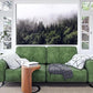 Nature Wall Art Prints - Ocean Forest Mountain Lake Canvas Landscapes - Small to Extra Large Living Room Bedroom Kitchen Bathroom Décor (Foggy Pine Forest, 24L" x 36W")