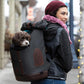 Kurgo Dog Carrier Backpack for Small Pets - Dogs & Cats | Cat | Hiking or Travel | Waterproof Bottom | K9 Ruck Sack (Heather Black)