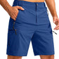 Pudolla Men's Hiking Cargo Shorts 9" Lightweight Outdoor Work Shorts for Men Travel Golf Camping Casual with 5 Zipper Pockets