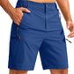 Pudolla Men's Hiking Cargo Shorts 9" Lightweight Outdoor Work Shorts for Men Travel Golf Camping Casual with 5 Zipper Pockets