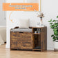 TrailBlaze Litter Box Enclosure with Top Opening&Scratching Mat, Cat Litter Box Furniture with Cushion Litter Box Hidden Wooden Cat Washroom Farmhouse Style Cat House for Hallway, Bedroom, Retro