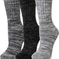 Merino Wool Boot Socks Thermal Winter Ski Thick Warm Hiking Socks for Women Men 3 Pairs