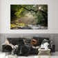 Nature Wall Art Prints - Ocean Forest Mountain Lake Canvas Landscapes - Small to Extra Large Living Room Bedroom Kitchen Bathroom Décor (Rocky River in the Woods, 35L" x 53W")