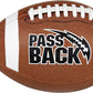 Passback Official Composite Football, Ages 14+, High School Training Football, (Ships Deflated)