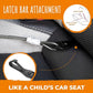 Mighty Paw Dog Seat Belt - Chew-Proof Metal Safety Restraint - Steel Braided Vehicle Tether - Rock Climbers Carabiner Included - Pet Car Leash Seat Belts - Dogs Car Safety Harness -Black, 40cm