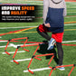 8 Pcs Adjustable Speed Training Hurdles 6" 9" 12" Speed Agility Hurdle Jumping Training Fitness Equipment Plyometric for Athletes Soccer Basketball Track Field