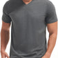 VEIISAR Premium V Neck T Shirts for Men - Modern Fitted Tees Vneck Undershirts